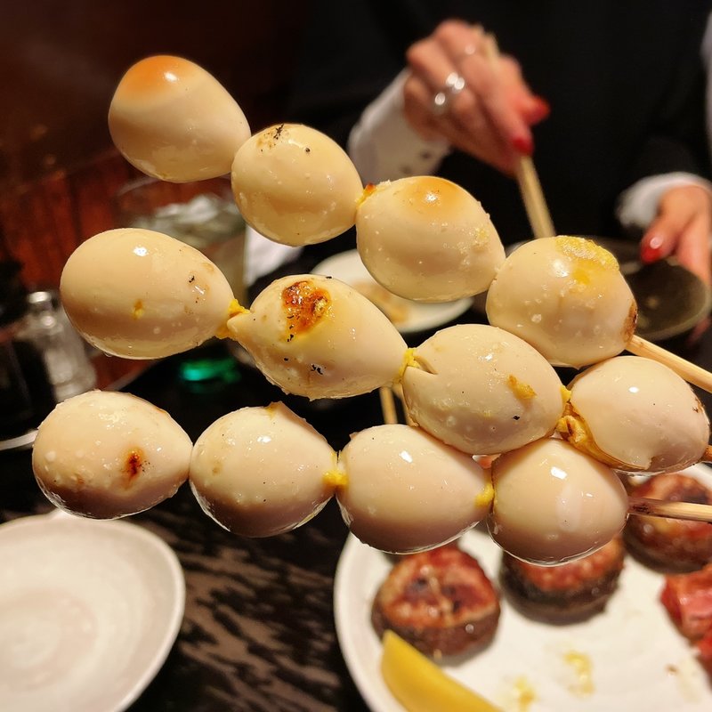 うずら玉子(串若丸 本店 （くしわかまる）)