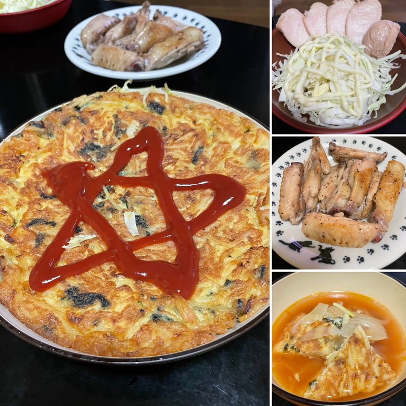 オムスパ＋スペアリブ(自宅)