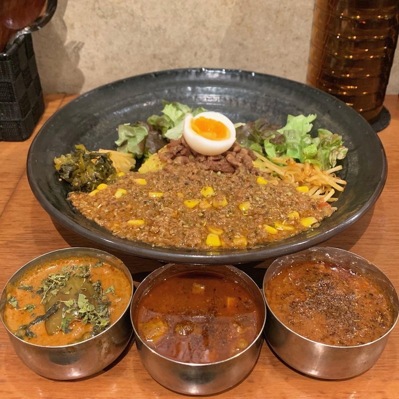 ろかプレート 限定　ぷちカレー3種(SPICY CURRY 魯珈 （スパイシーカレー ろか）)