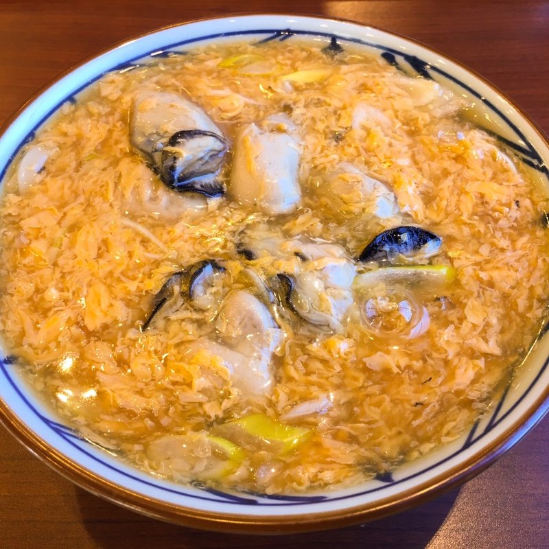 牡蠣たまあんかけうどん(丸亀製麺尼崎大物)