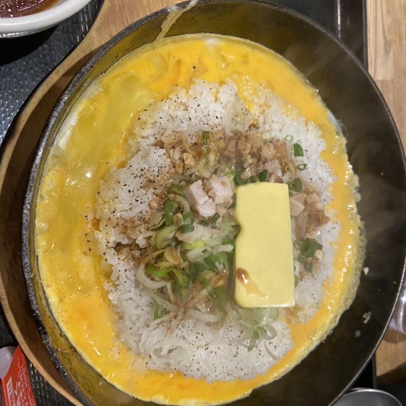 鉄板イタ飯（ガーリックバター）(らあめん花月嵐 多摩野猿街道店 )