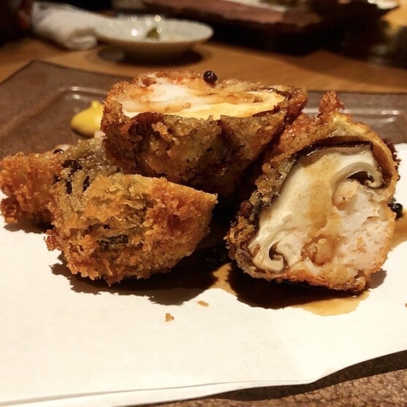 しいたけのえびしんじょう詰め(酒場トやさいイソスタンド)