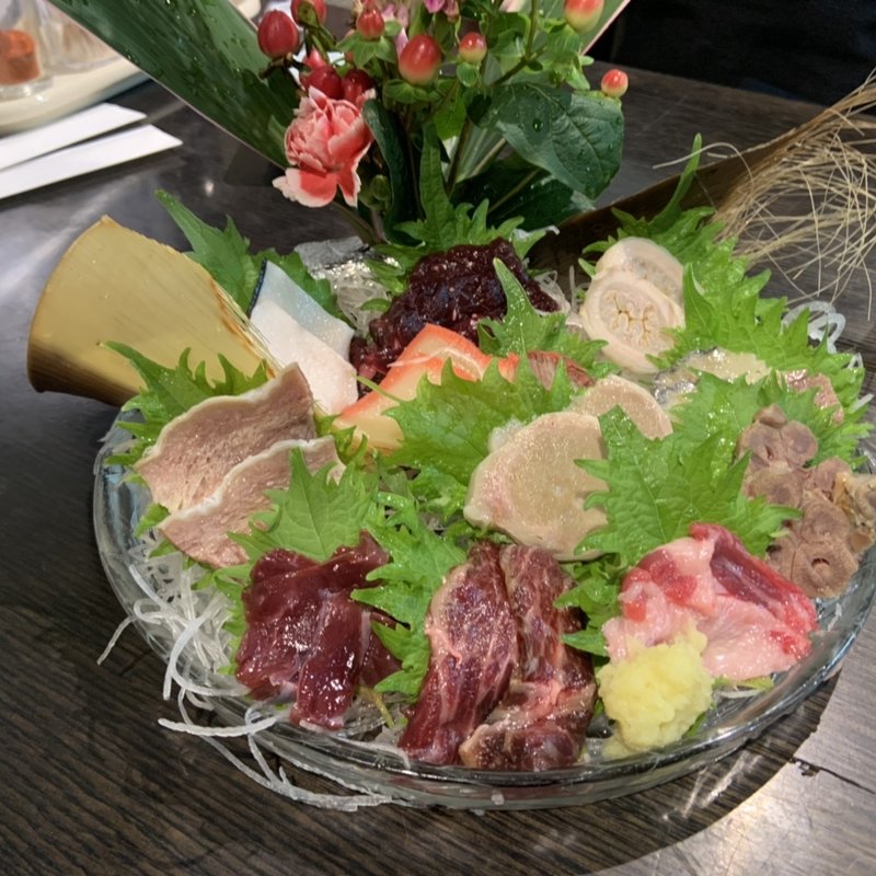 鯨刺身盛り合わせ(くじらのお宿 一乃谷 )