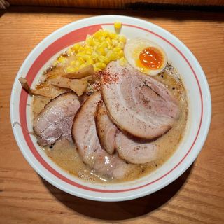炙り焼豚味噌らぁ麺(2021年)コーントッピング(麺家 喜多楽 （めんや きたら）)
