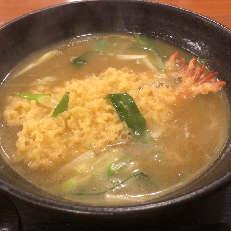 海老天カレーうどん(力餅 麺の香)