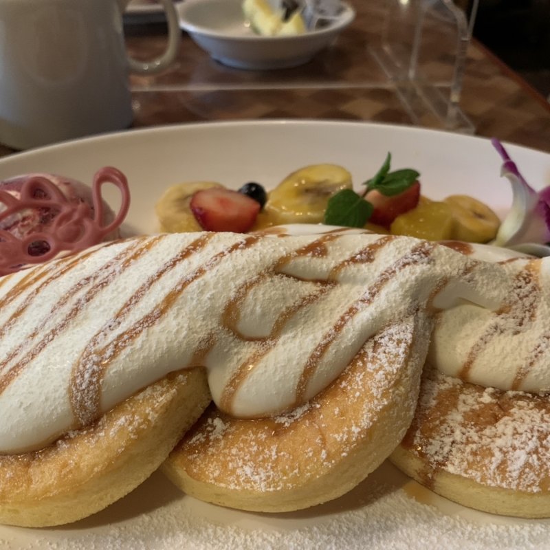 デザートパンケーキ&ドリンクセット(ポリネシアンテラスレストラン)