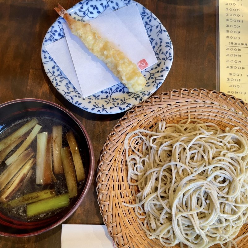 絹挽きせいろ+ねぎ汁(手打蕎麦 笑日志（えびし）)