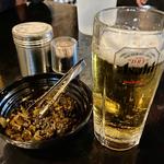 生ビール&辛子高菜