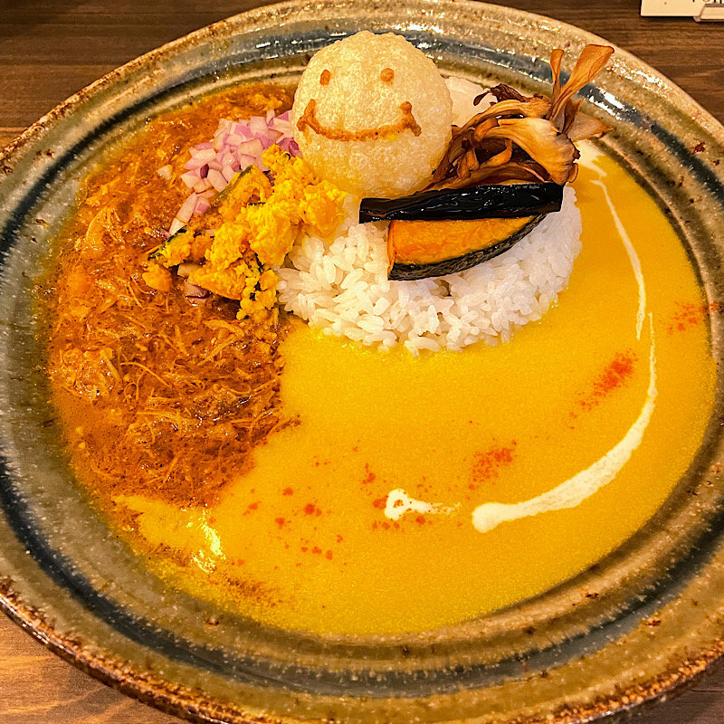 お出汁チキンカラヒとかぼちゃポタージュ2021(らんらんルー)