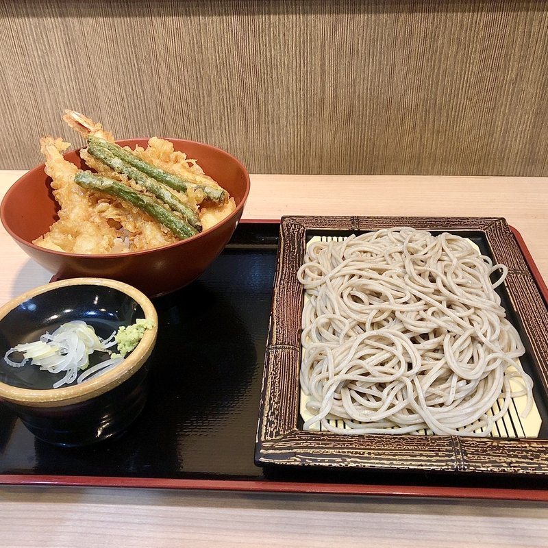 上天丼セット(そば処　ことぶき )