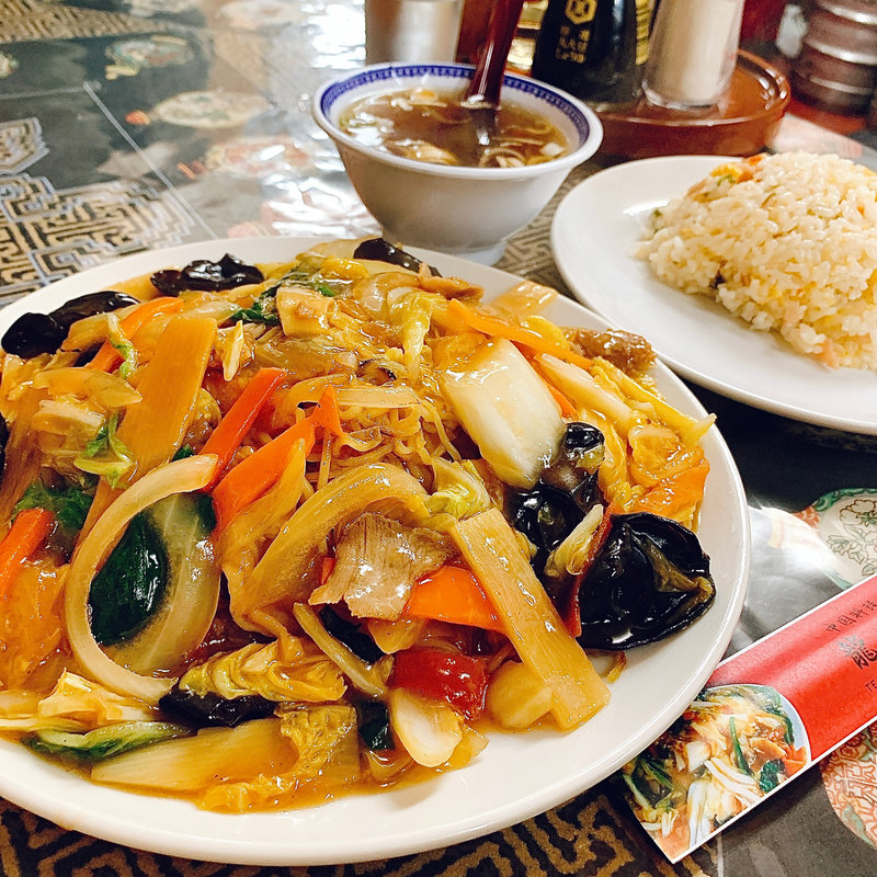 焼きそば&ミニチャーハン(中国料理 龍門)