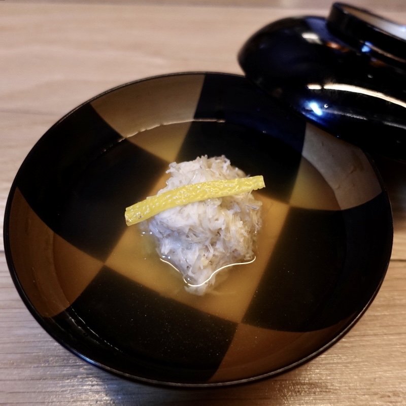 蟹とフカヒレ真丈のおわ(虎ノ門 とだか)