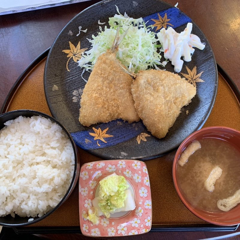 アジフライ定食(食事処　滝)
