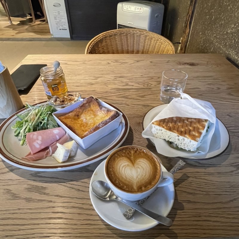 鯖サンド　ドリンクセット(パンとエスプレッソと嵐山庭園『エスプレッソと』)