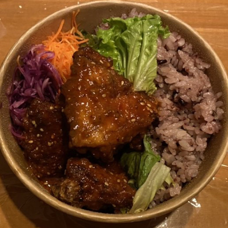 備中高原鶏のヤンニョムチキンBENTO(食堂カフェpotto×タニタカフェ 交野店)