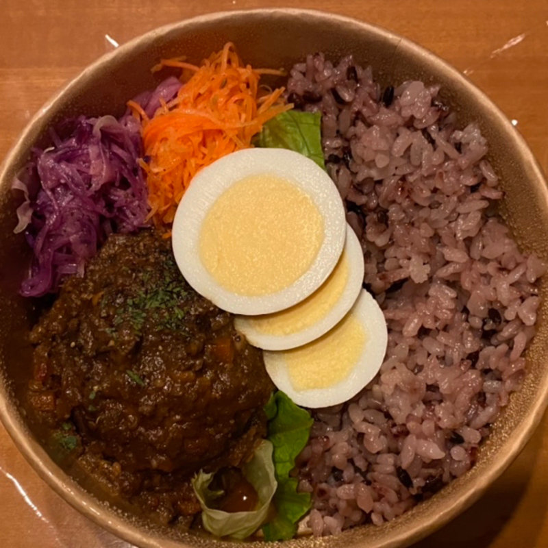 豪州黒牛×薩摩黒豚ハンバーグ〜ミートソース〜BENTO(食堂カフェpotto×タニタカフェ 交野店)