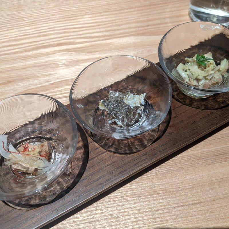 クエの珍味3種(焼うおいし川 六本木凛華楼)