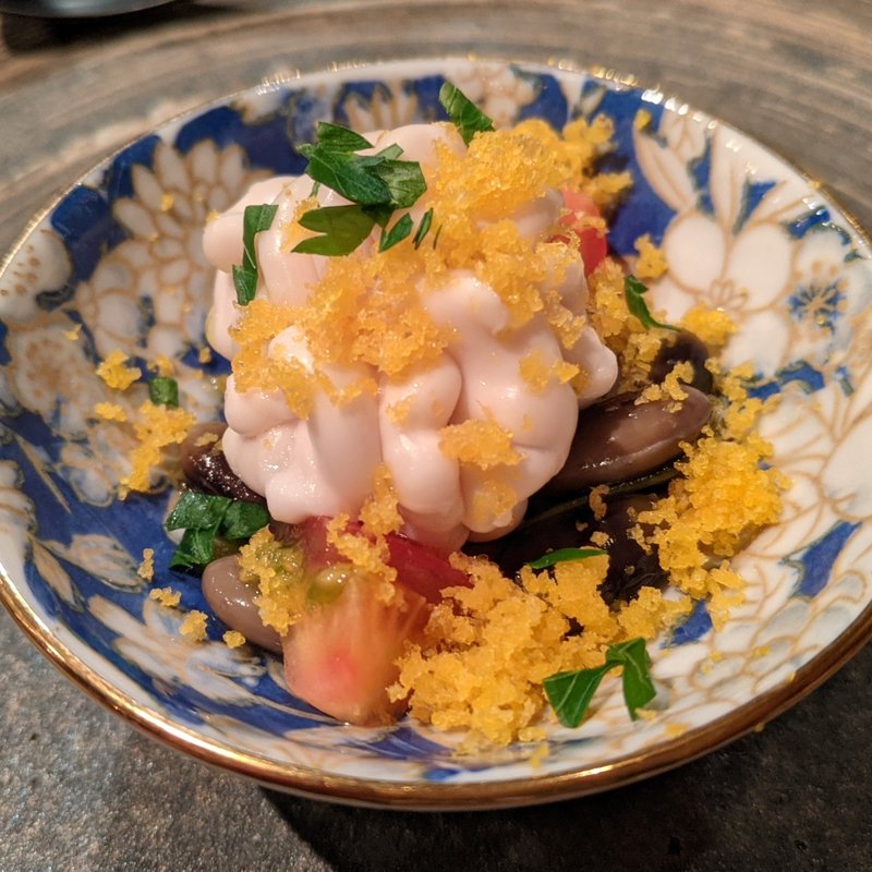 真鱈白子と自家製からすみ(ヴィネリア セコンド イル グスト)