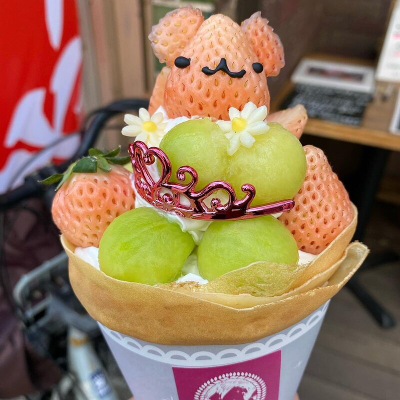 いちごとメロンのクレープ(Creperie Tirol)