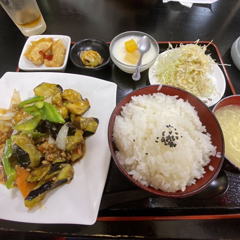 麻婆ナス定食(福楽 )