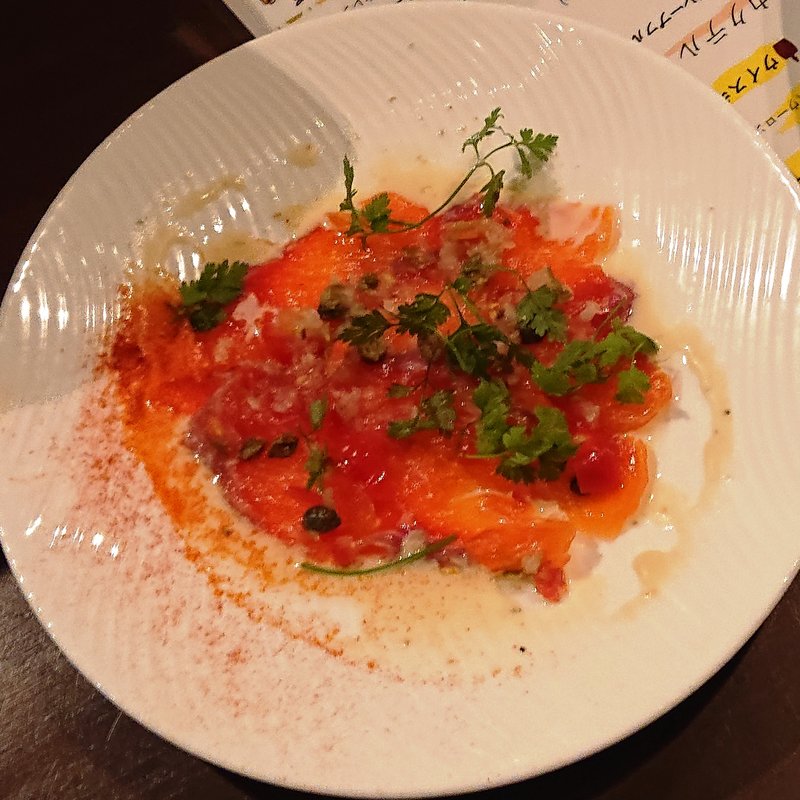 サーモンのカルパッチョ(ビアバール丸々 御徒町店 )