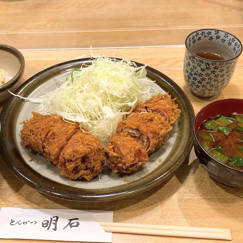 ベーコンカツ定食(とんかつ 明石)
