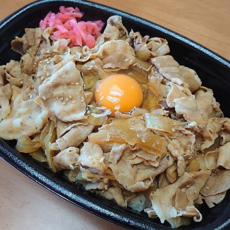 豚丼メガ盛り＋たまご(すき家 下妻店 )