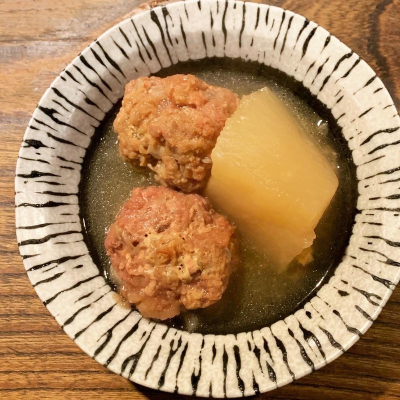 肉団子と紅心大根(かがやき)