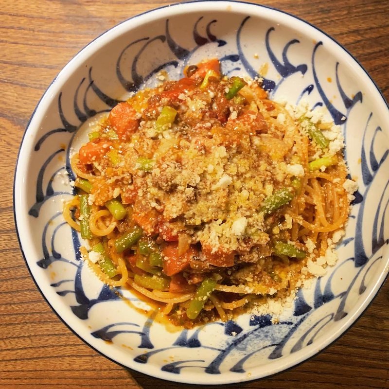 ミートソースパスタ(かがやき)