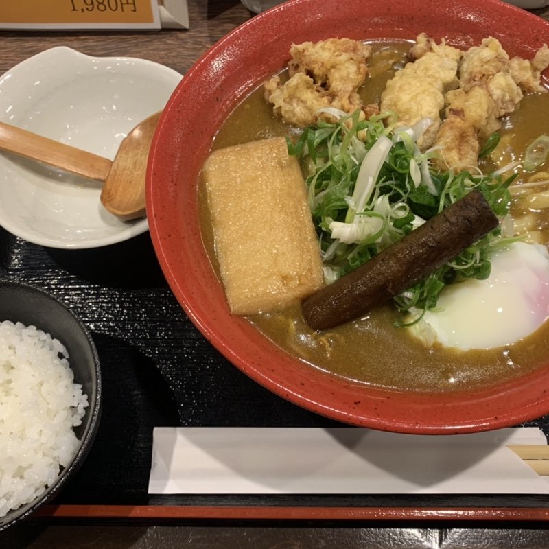 とり天カレーうどん(かた野)