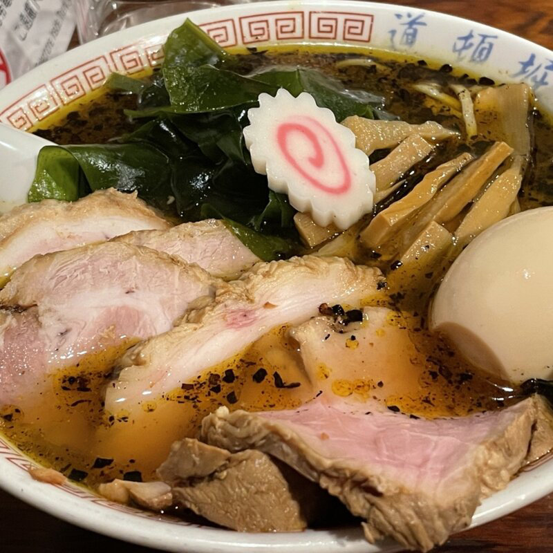 特製中華そば　大辛トッピング(中華めん処 道頓堀)