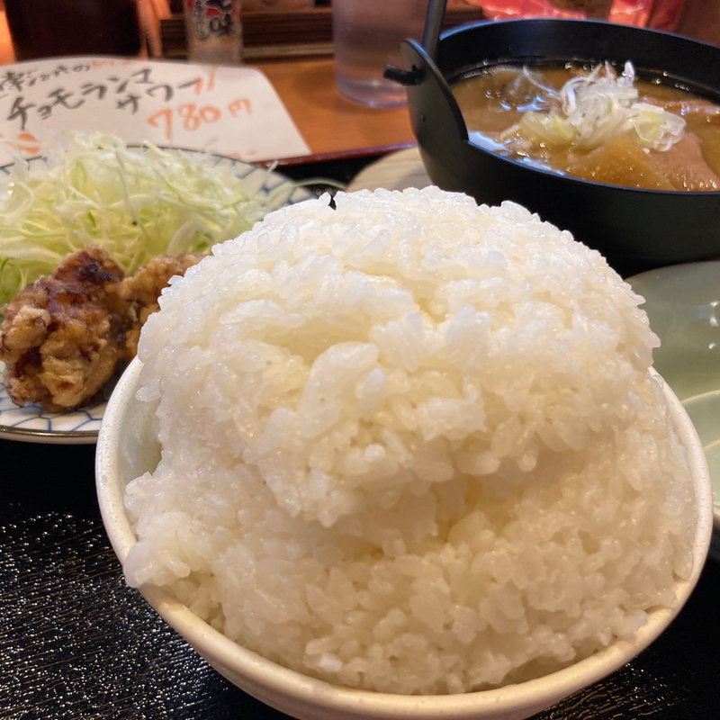 もつ煮定食 大盛(大衆食堂 定食のまる大 多摩センター店)