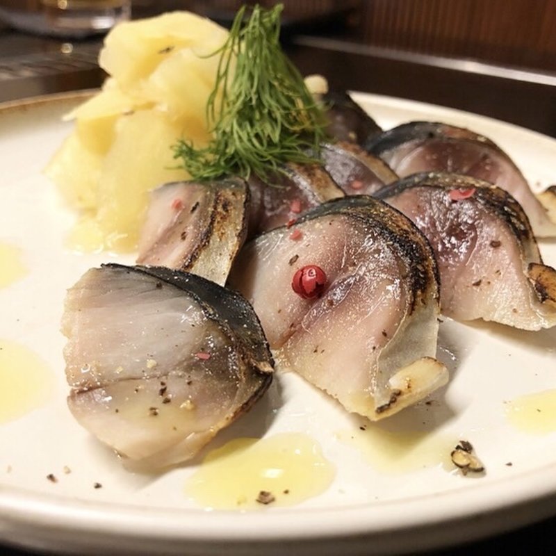 しめ鯖と自家製ガリ(鉄板BDYフジサン)