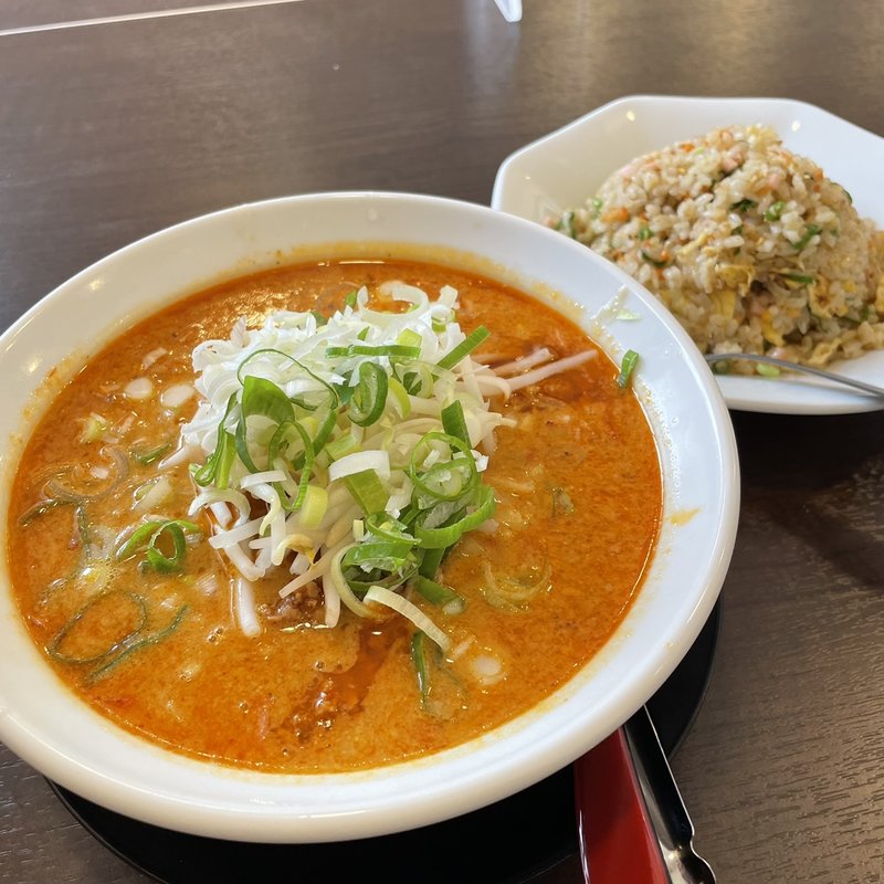 白ゴマ担々麺 半炒飯セット(とうん)