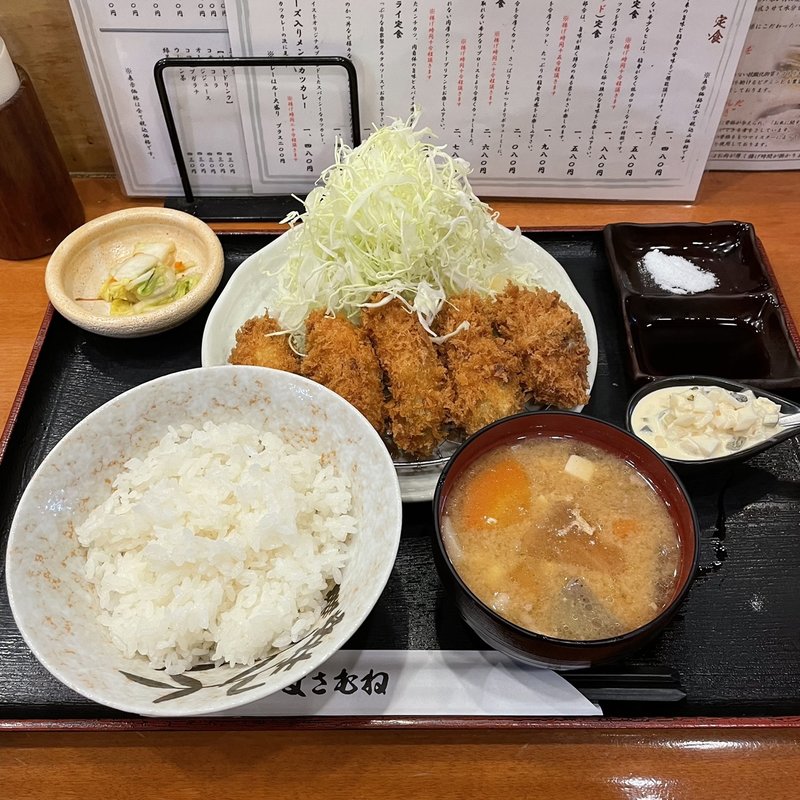 カキフライ定食(とんかつ まさむね)
