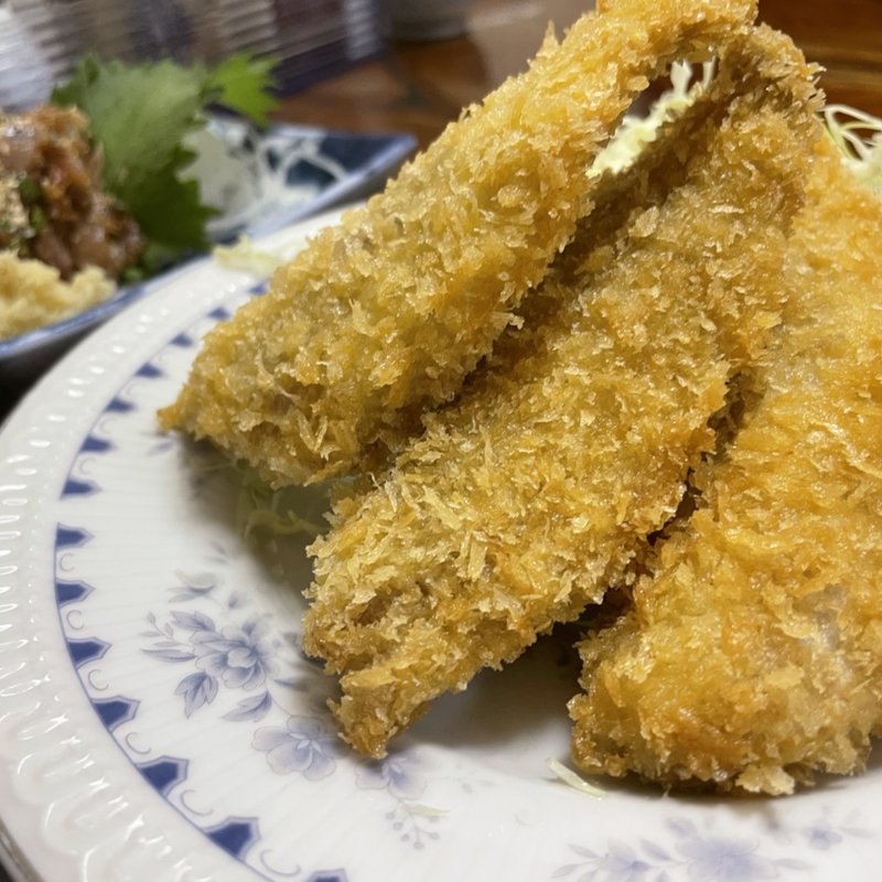 あじセット（フライ+刺身）(港のごはんやさん)