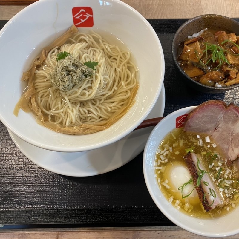 特製豚つけそば＋日替わりご飯(KITCHEN TAKANO)
