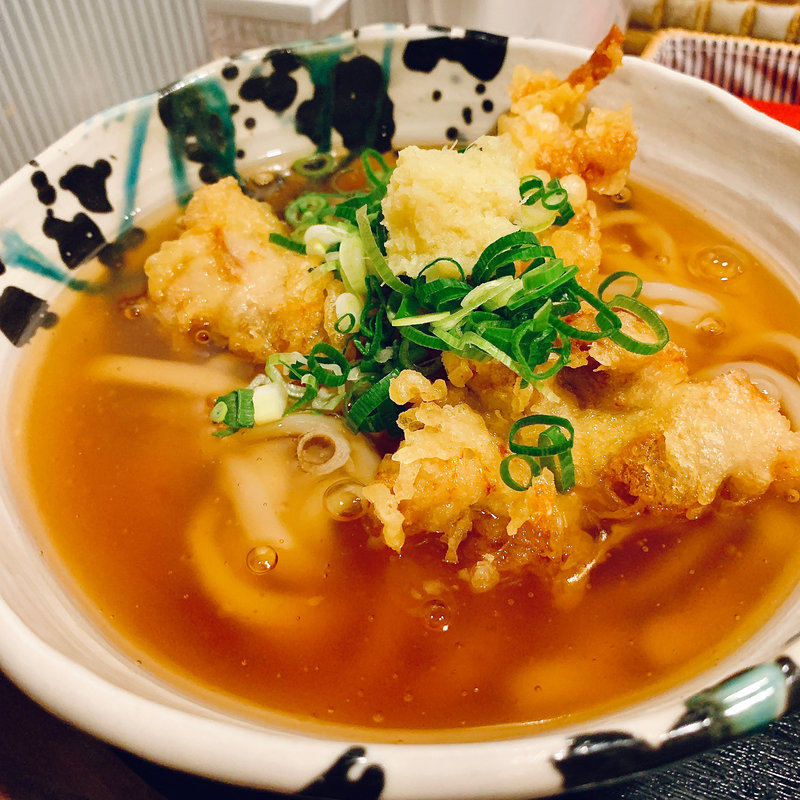 とり天あんかけうどん(たけうちうどん店 )