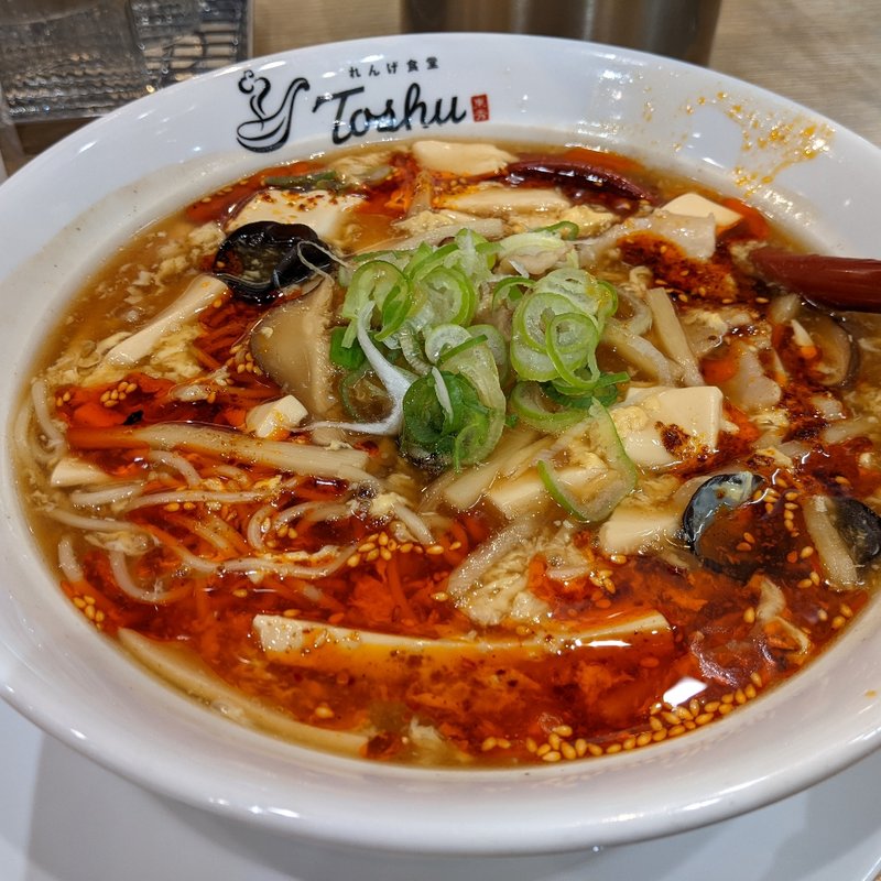 酸辣湯麺(れんげ食堂 Toshu 橋本店)