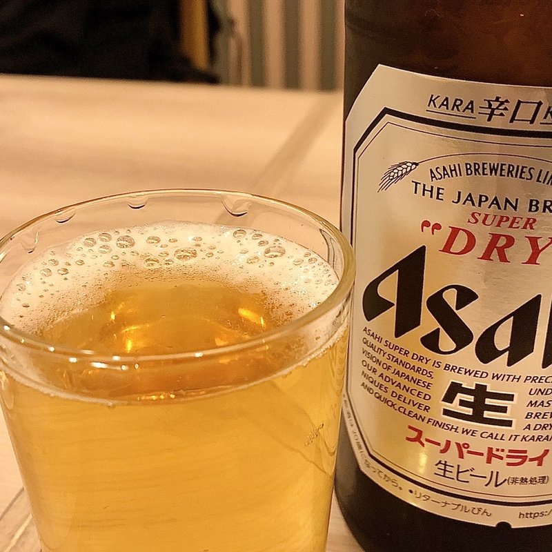 アサヒスーパードライ中瓶(とんかつ神楽坂さくら五反田店)