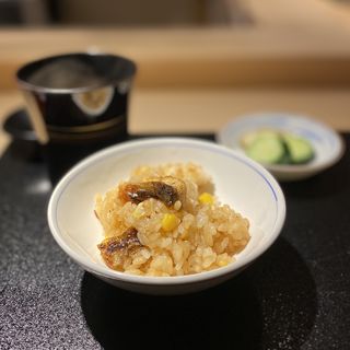 鰻ととうもろこしのご飯(日本料理いまい)