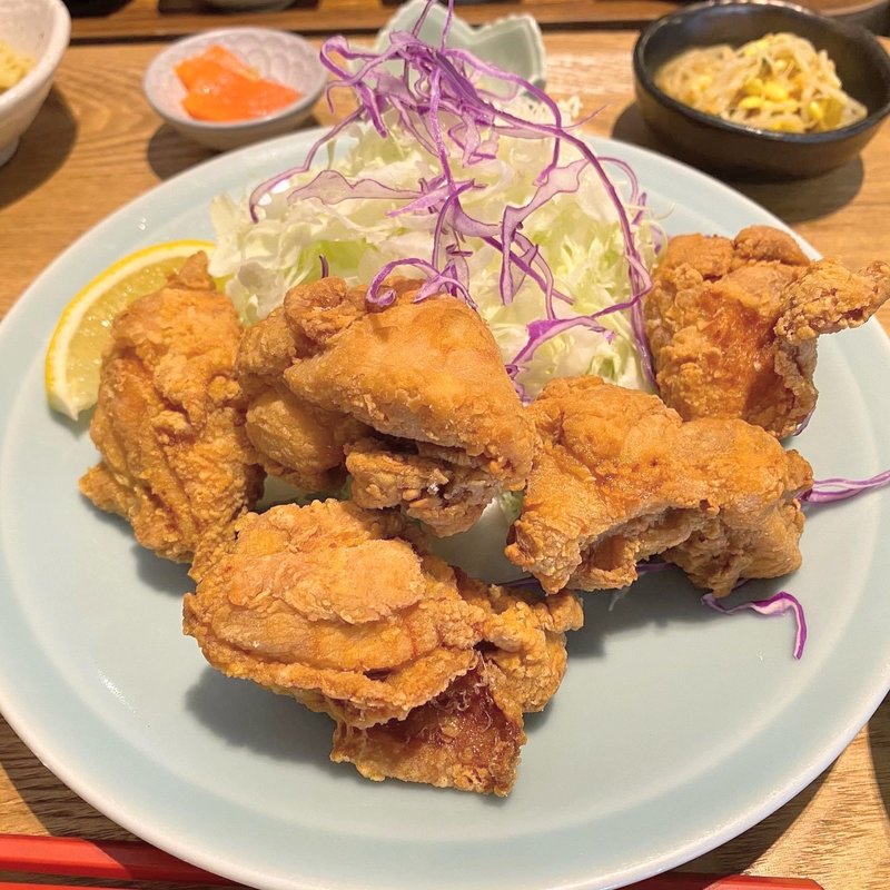 特製鶏の唐揚げ定食(もがめ食堂)