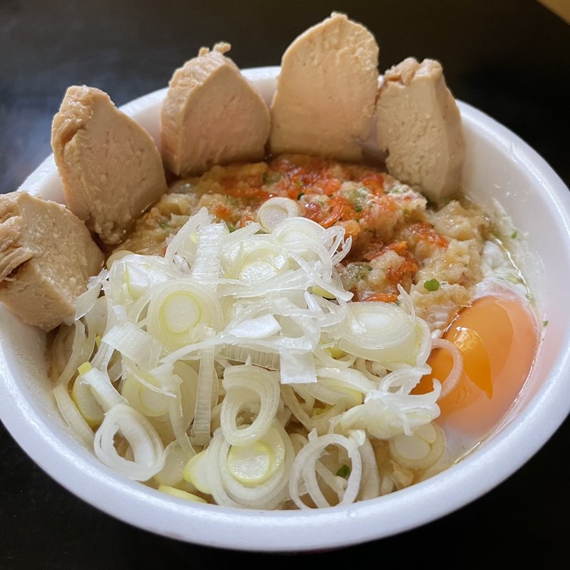 月見 鶏 天そば(どん兵衛 天ぷらそば)(自宅)