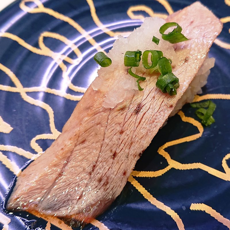 天然インド鮪ちから身塩炙り(回転寿司みさき 東京ドームラクーア店)