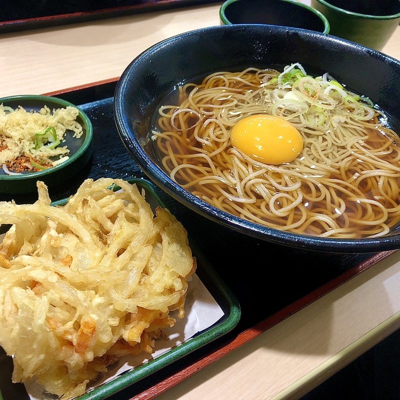 かきあげそば(ゆで太郎 関内ベイスターズ通り店)