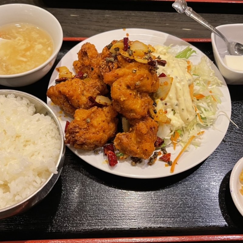 揚げ鷄の四川風炒め(飛龍閣 永代店)