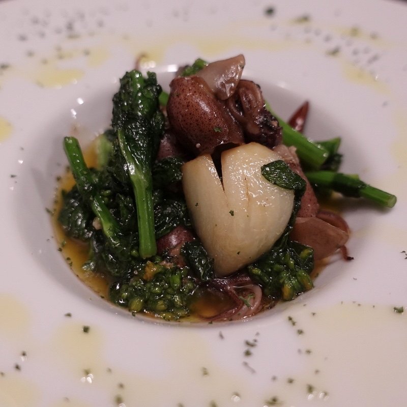 菜の花とホタルイカのソテー(クラフトビアマーケット 田町店)