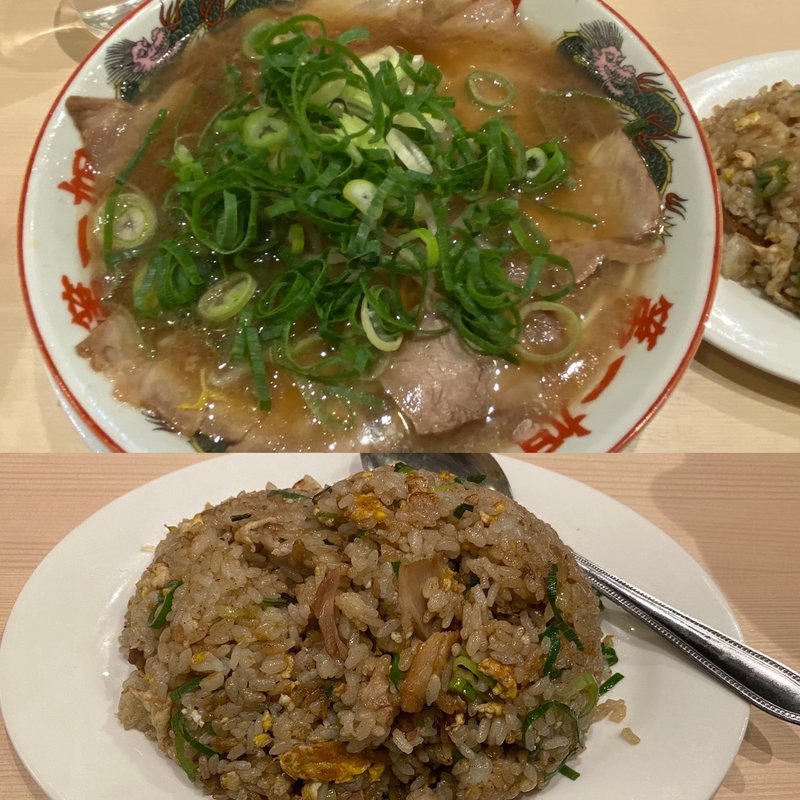 ラーメン+ヤキメシ(並)650(本家　第一旭　神保町店)