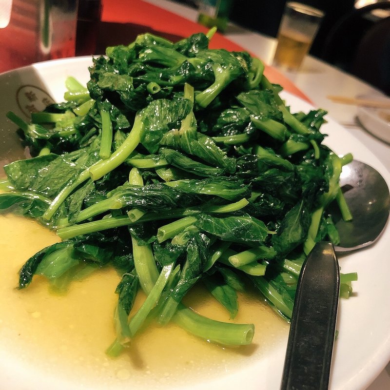 青菜の鶏油煮(新亜飯店 芝大門店 （シンアハンテン 新亞飯店）)