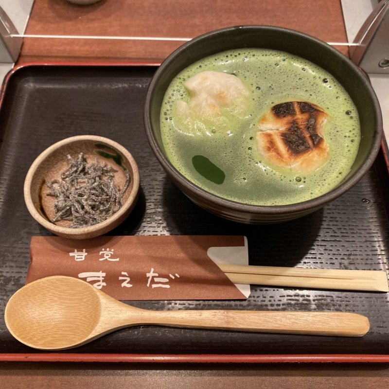 抹茶ぜんざい(甘党まえだ 天王寺ミオ店)